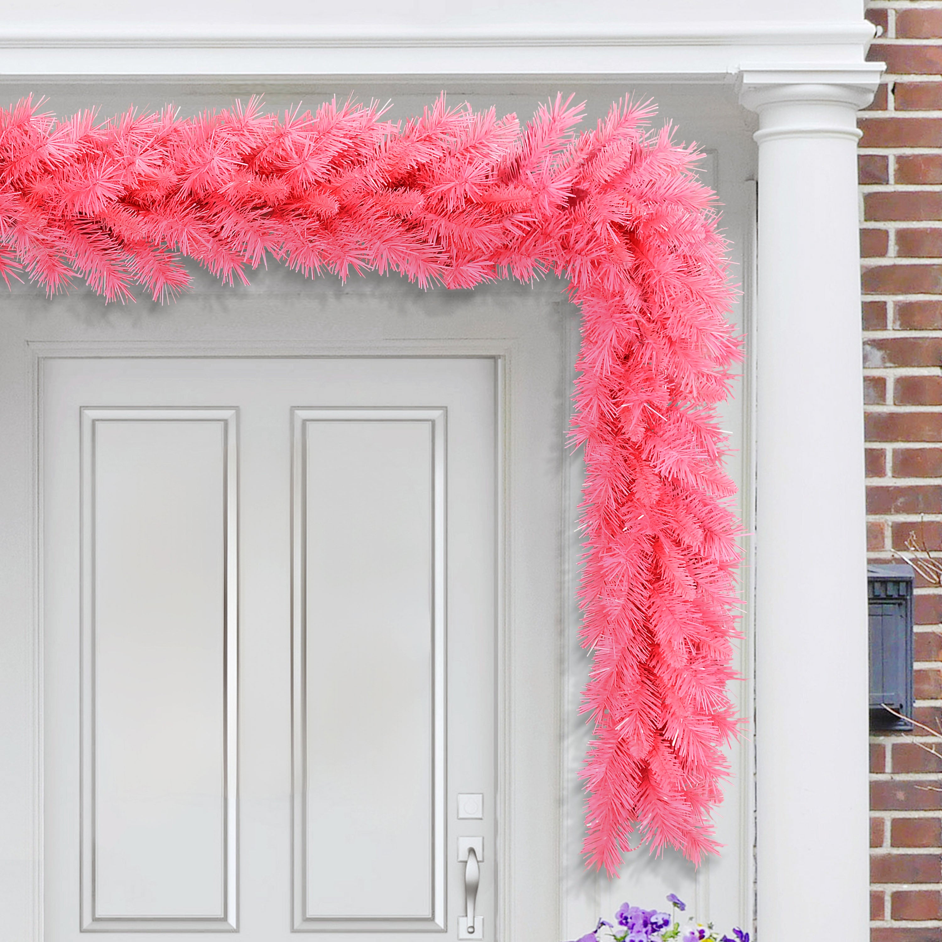 9' x 10" Pink Round Valley Pine Garland